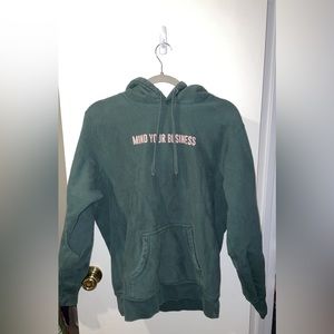 Green “mind your business” Barstool hoodie